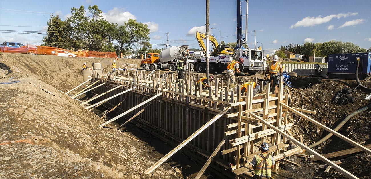 Projet dalles de béton à Campbelton