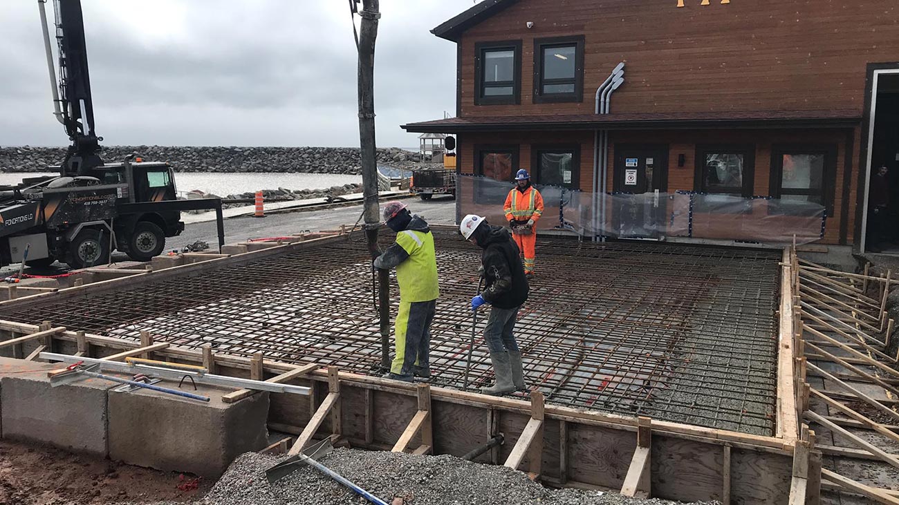 Projet dalles de béton à Campbelton