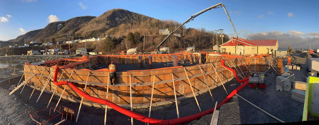 Projet dalles de béton à Campbelton