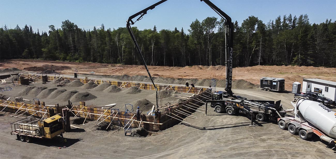 Projet dalles de béton à Campbelton